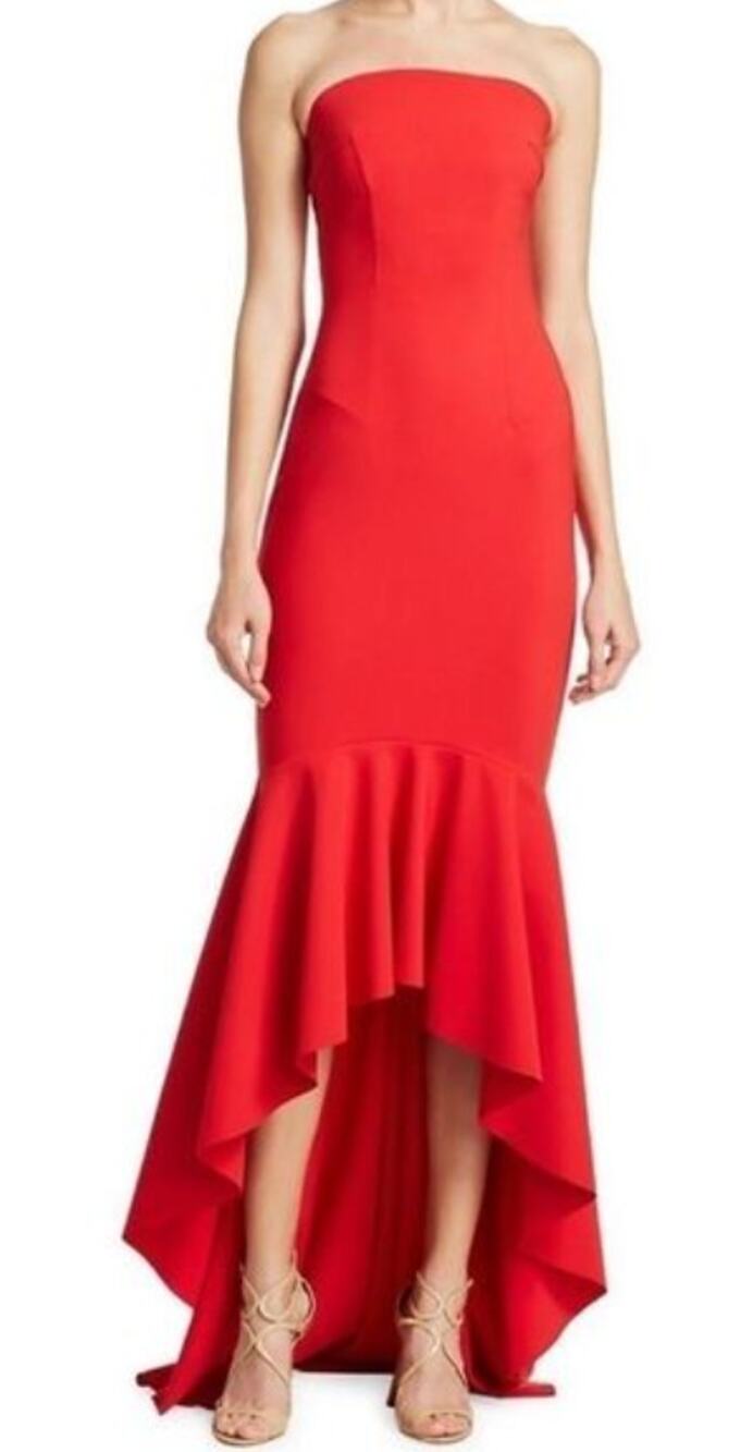 Chiara Boni Camerine Gown Sleeveless Dress In Red Womens 38